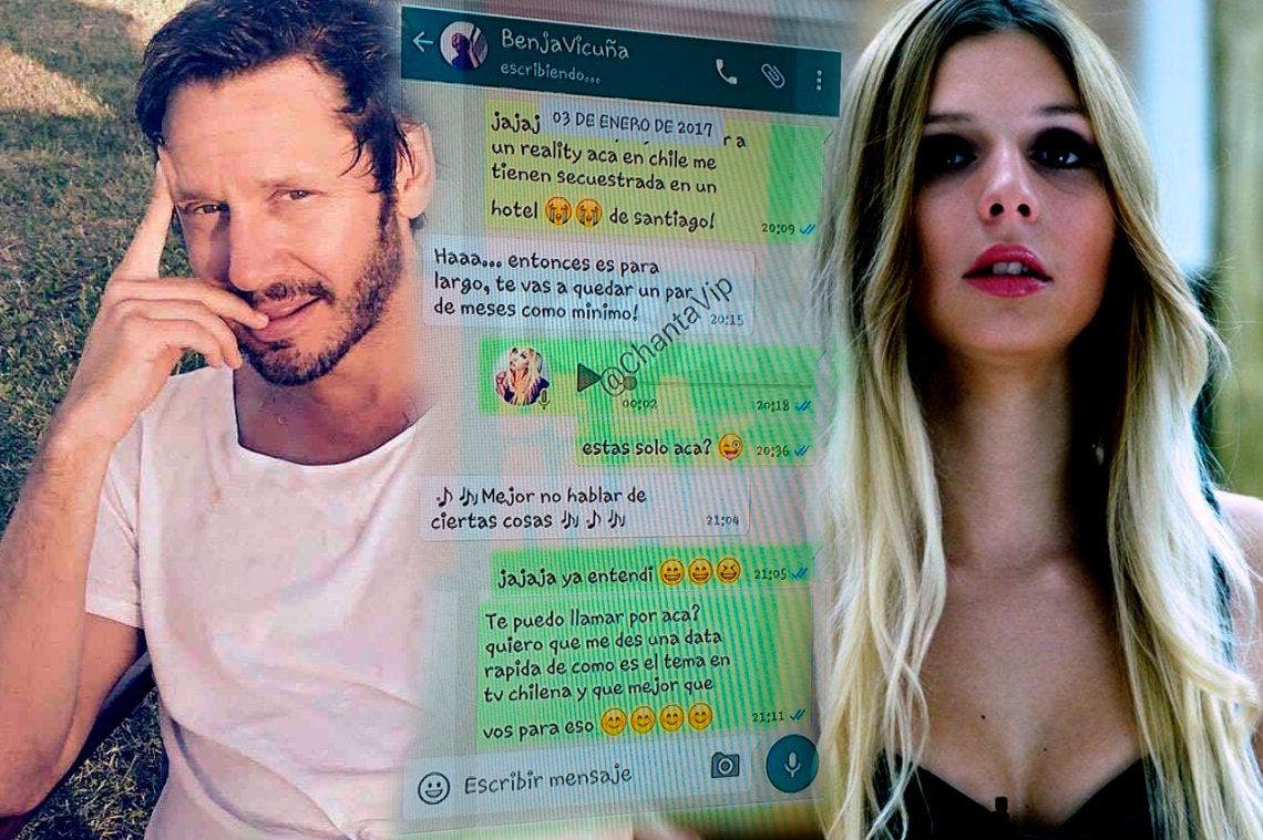 Hubo chat hot entre Romina Malaspina y Benjamín Vicuña?